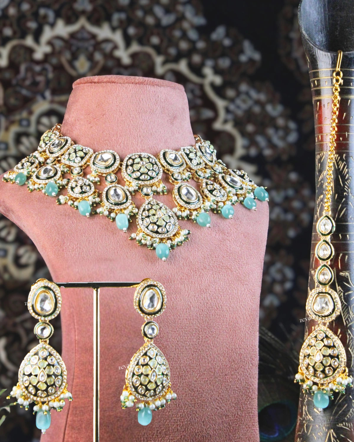 COKO's Heritage Meenakari & Kundan Necklace Set- Siana