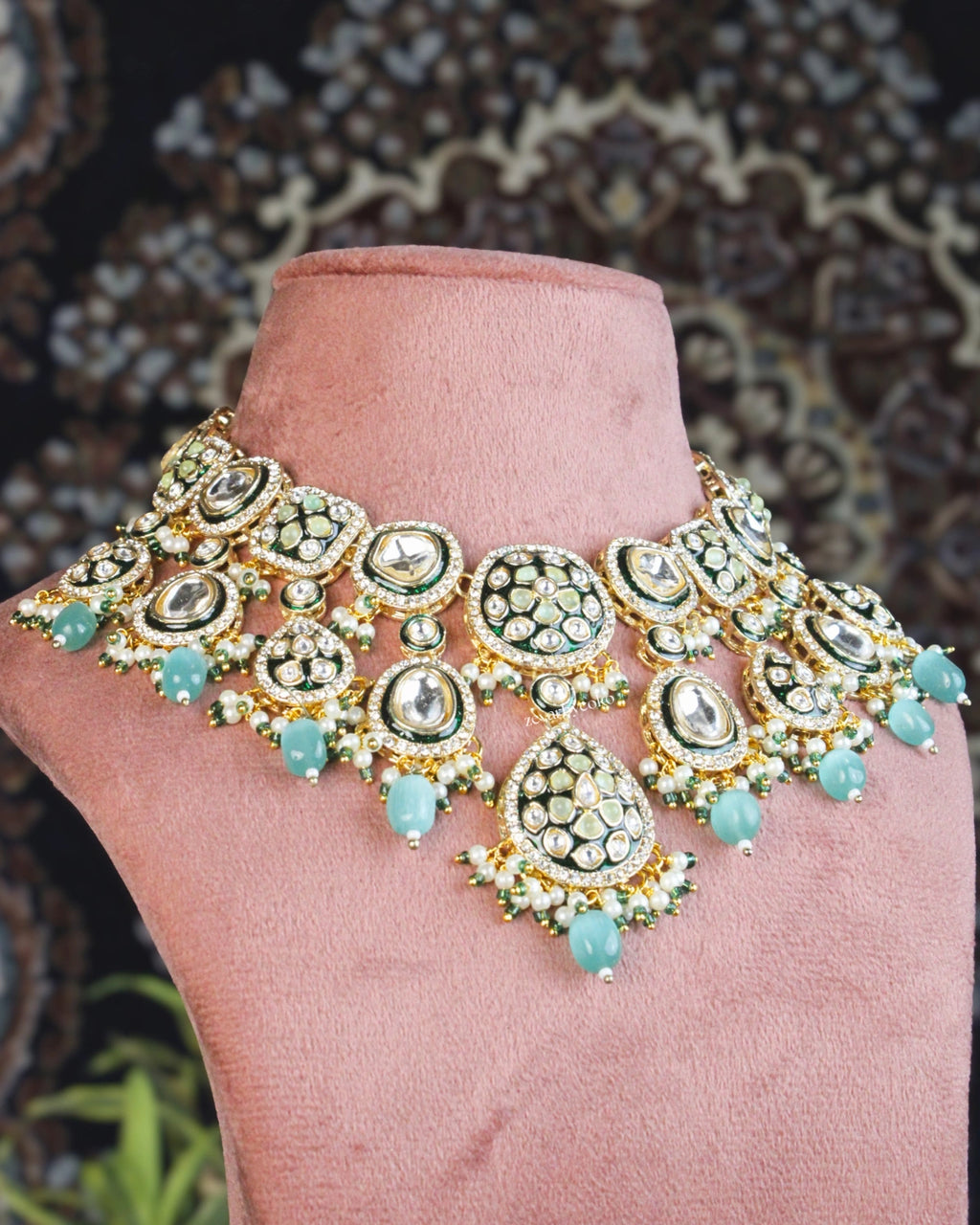 COKO's Heritage Meenakari & Kundan Necklace Set- Siana