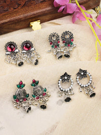 COKO's Jhumka Earrings- Garimaka Set of 4