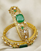 COKO's Moissanite Polki Kundan openable Bangle - Hans