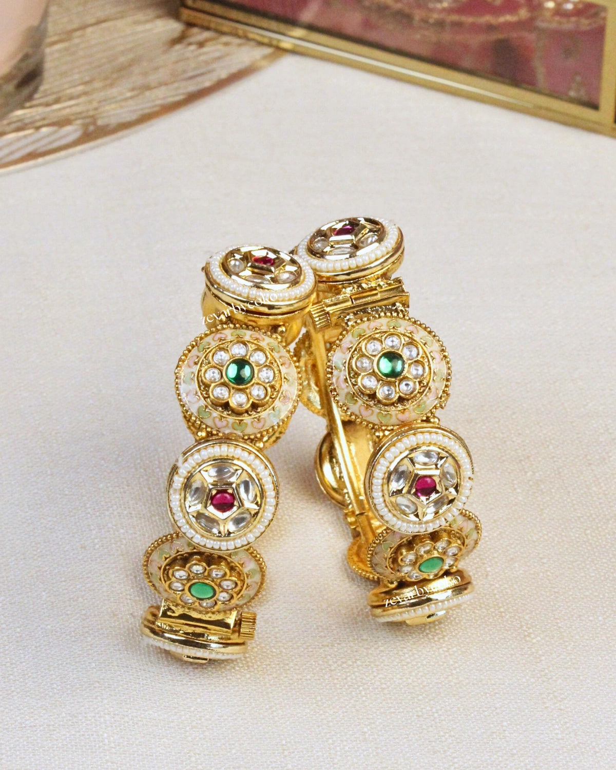 COKO's Heritage Openable Bangles Set of 2- Mandira