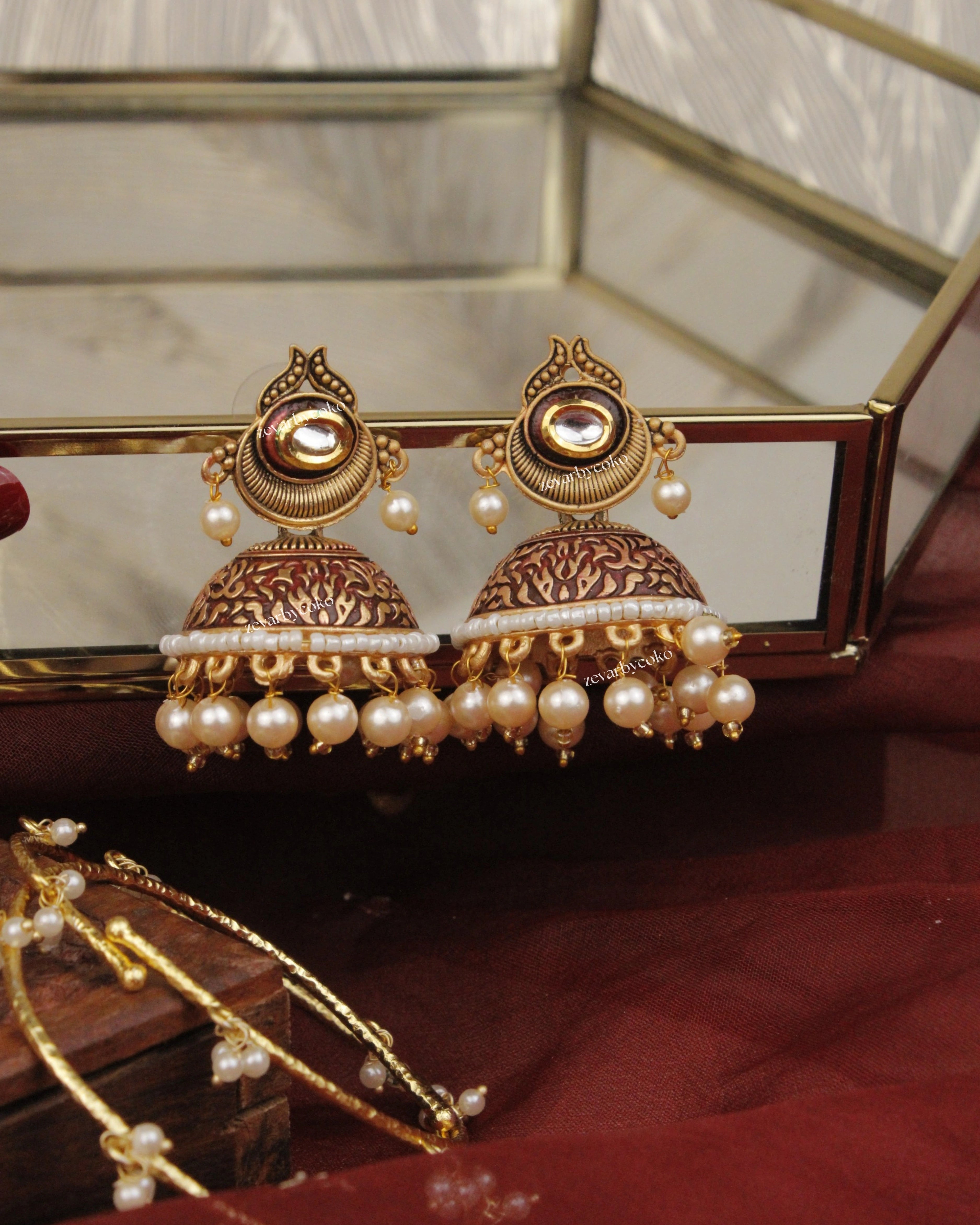 Alpana Kashmiri Jhumka Earrings