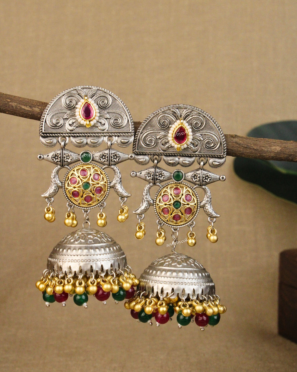 Anuja Kashmiri Jhumka Earrings