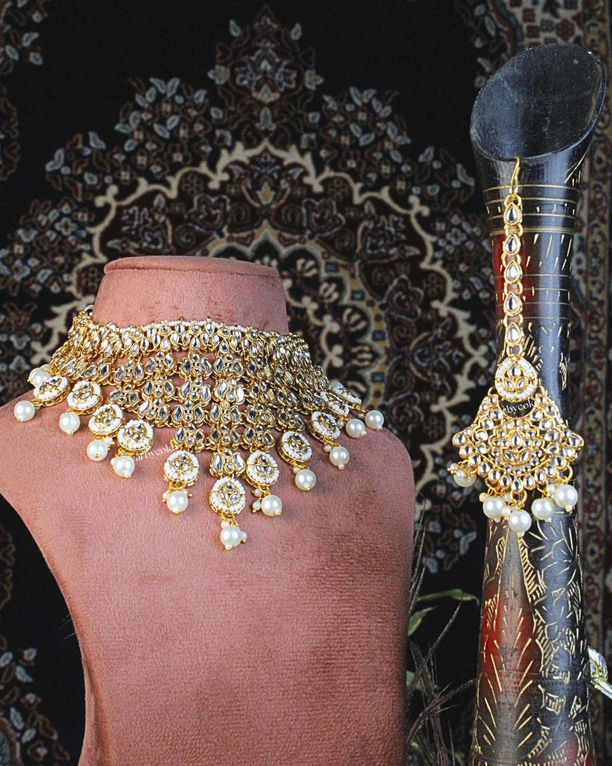 COKO's Kundan Studded Beaded Bridal Jewellery Set- Svara