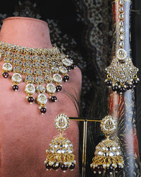 COKO's Kundan Studded Beaded Bridal Jewellery Set- Svara