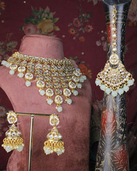 COKO's Kundan Studded Beaded Bridal Jewellery Set- Svara