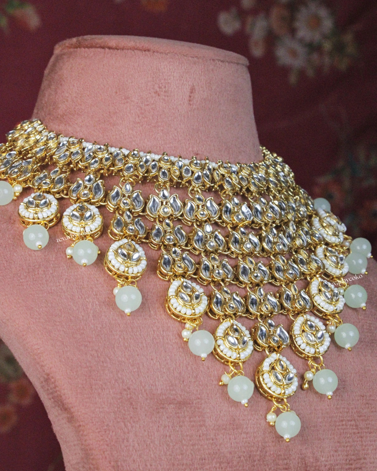 COKO's Kundan Studded Beaded Bridal Jewellery Set- Svara