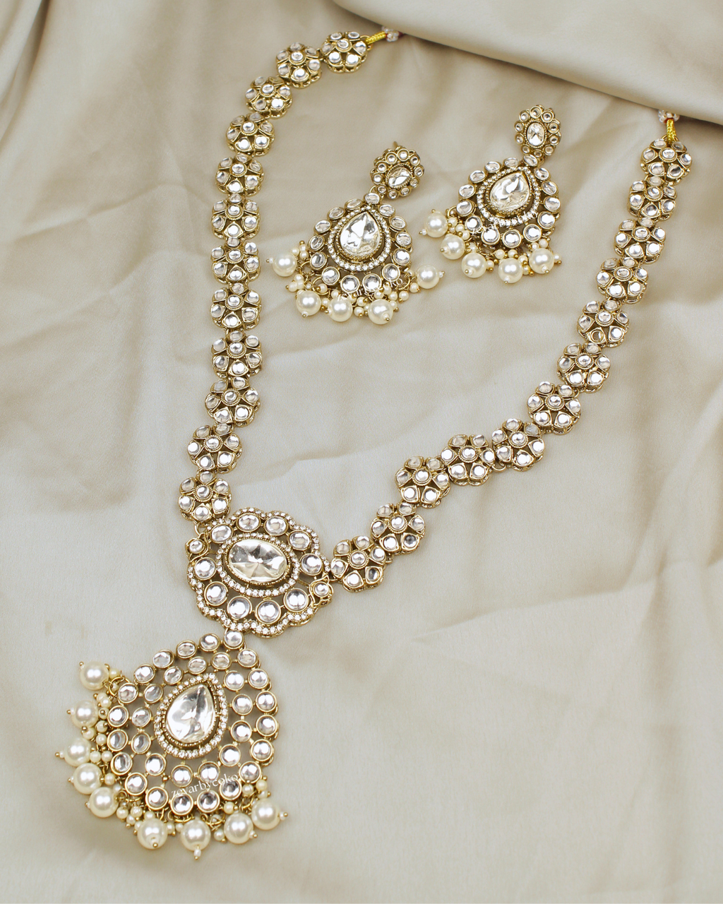 COKO’S Kundan & Stone Rani Haar Necklace Set - Sutra