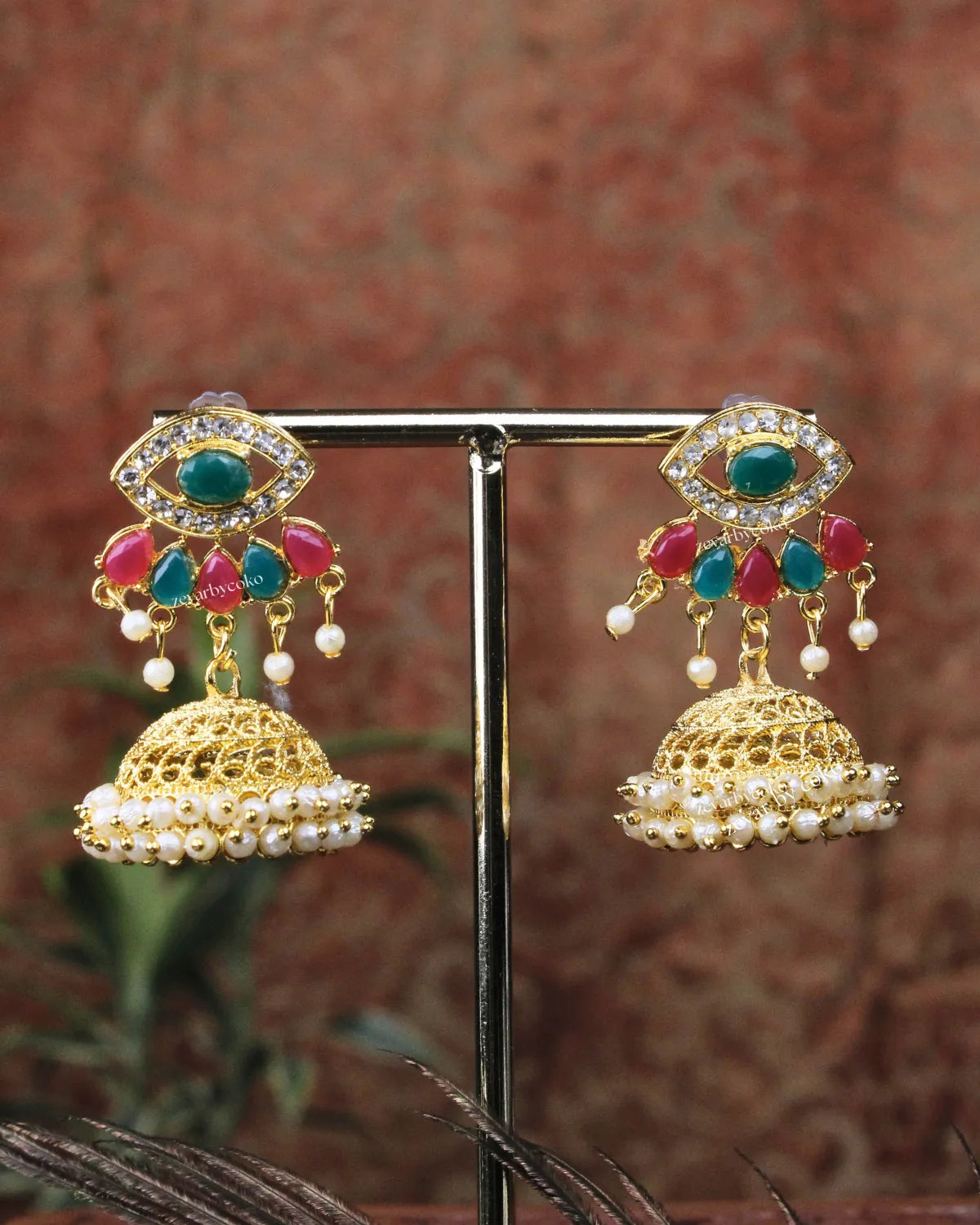 COKO's Chaandbali Jhumka Earrings- Gritika
