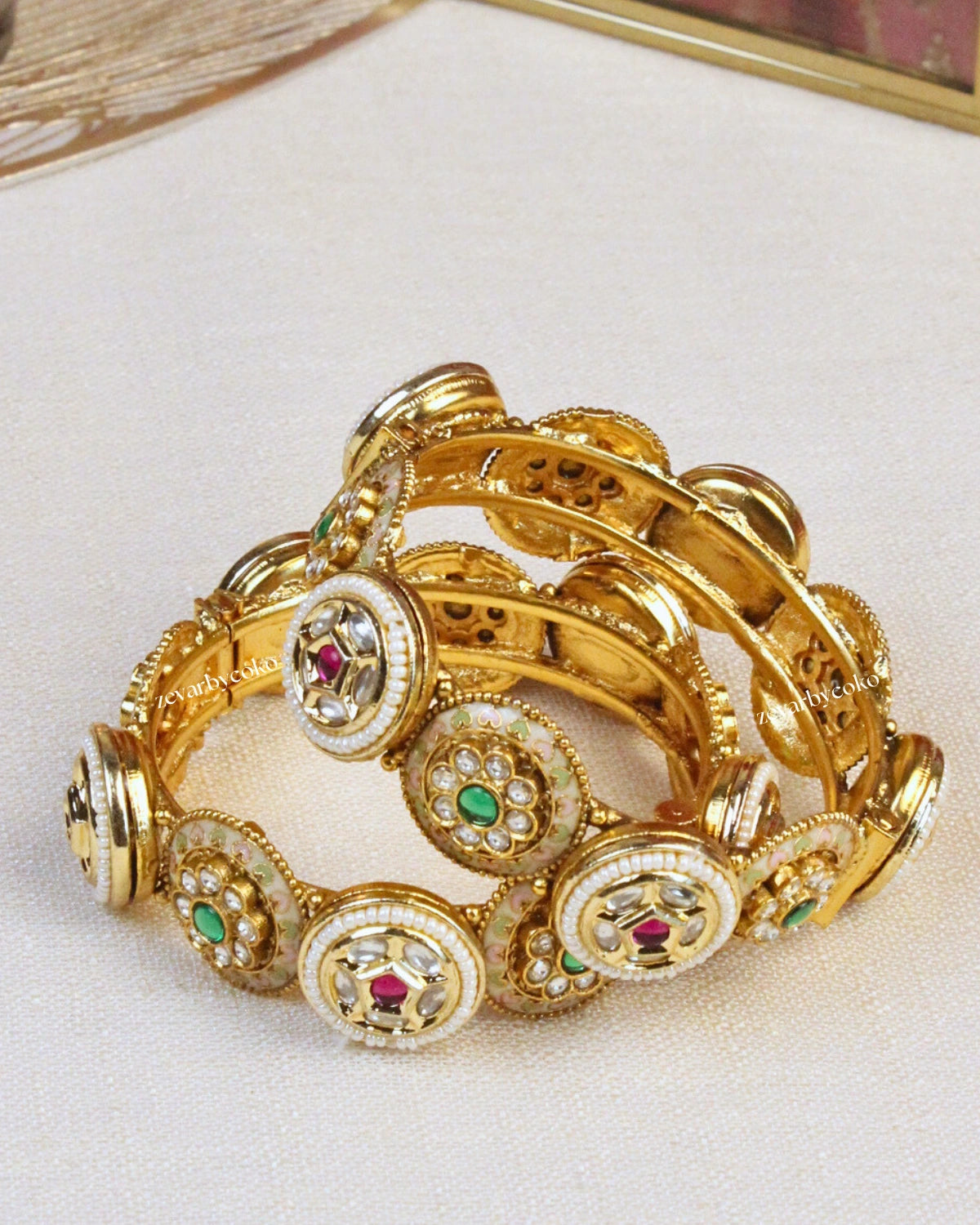 COKO's Heritage Openable Bangles Set of 2- Mandira