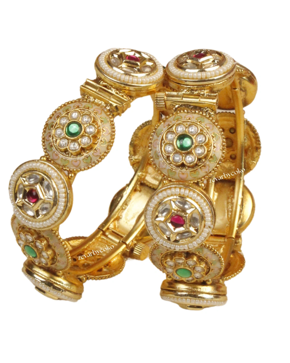 COKO's Heritage Openable Bangles Set of 2- Mandira