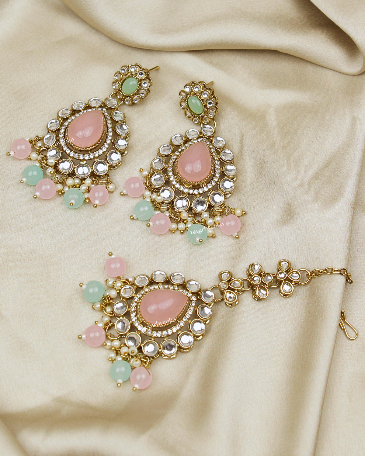 COKO’S Kundan & Stone Rani Haar Necklace Set - Sargam