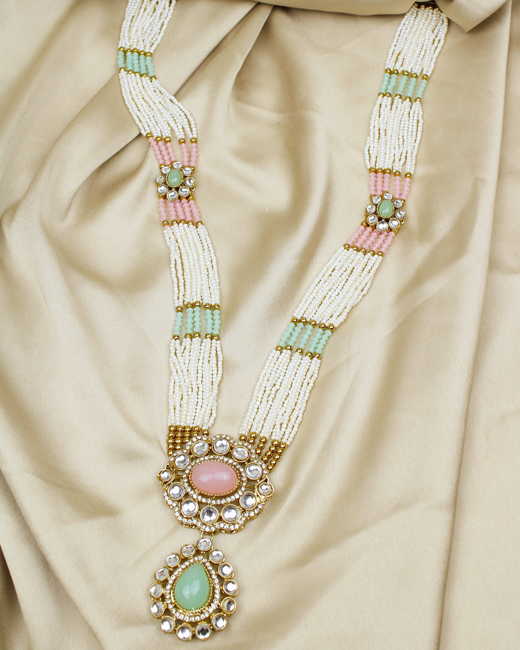 COKO’S Kundan & Stone Rani Haar Necklace Set- Sumya