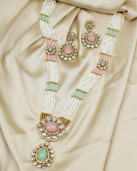 COKO’S Kundan & Stone Rani Haar Necklace Set- Sumya