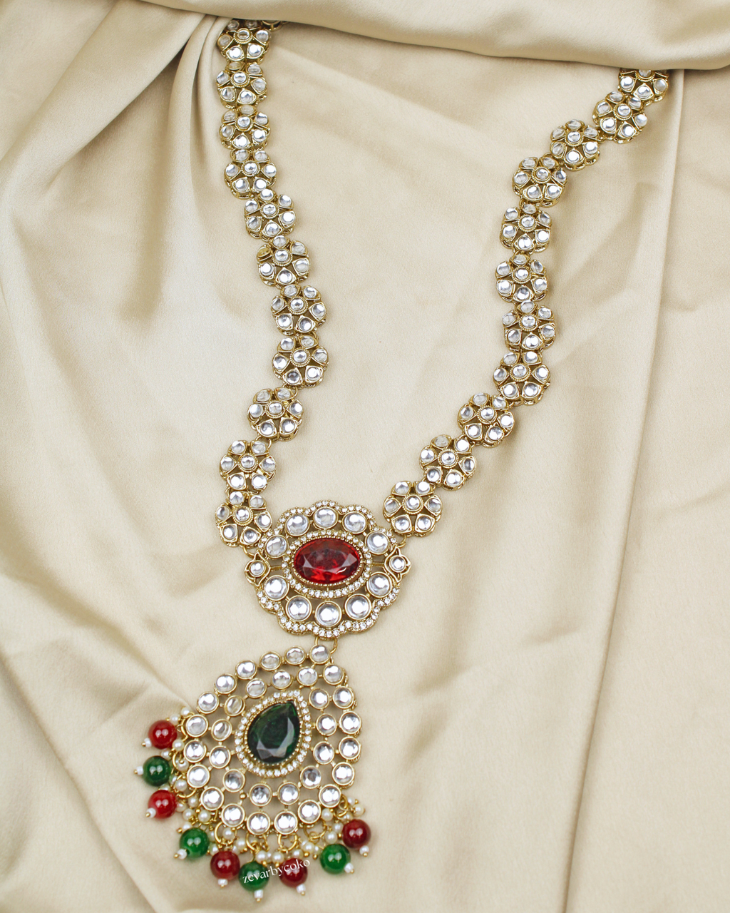COKO’S Kundan & Stone Rani Haar Necklace Set - Sveti