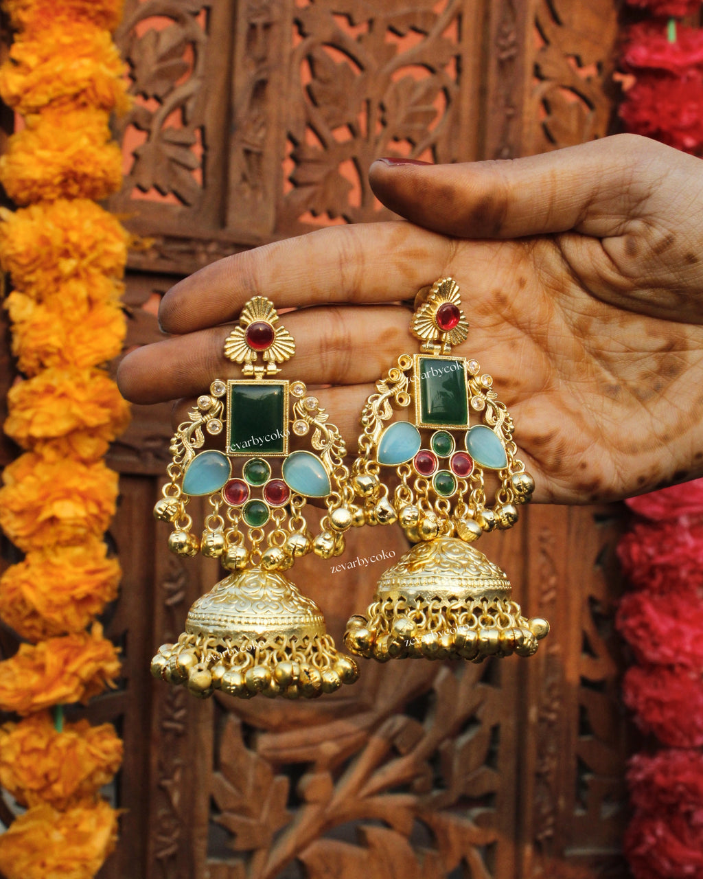 Aarti Kashmiri Jhumka Earrings