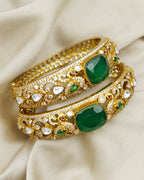 COKO's Moissanite Polki Kundan openable Bangle - Hans