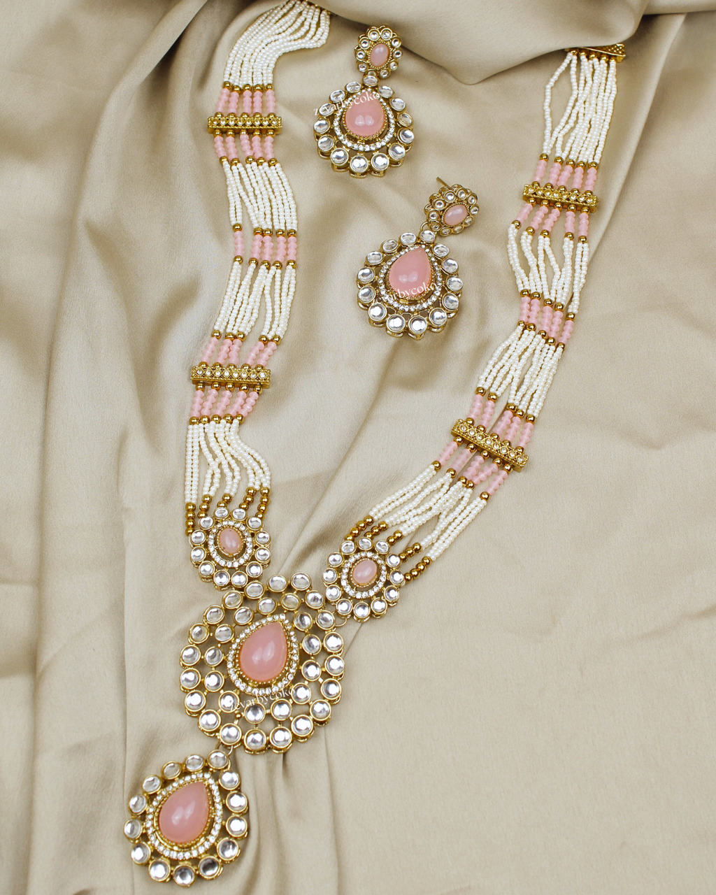 COKO’S Kundan & Stone Rani Haar Necklace Set - Saka