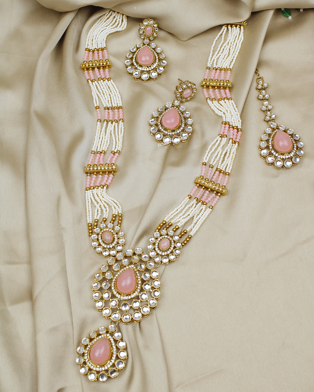 COKO’S Kundan & Stone Rani Haar Necklace Set - Saka