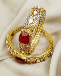 COKO's Moissanite Polki Kundan openable Bangle - Hans