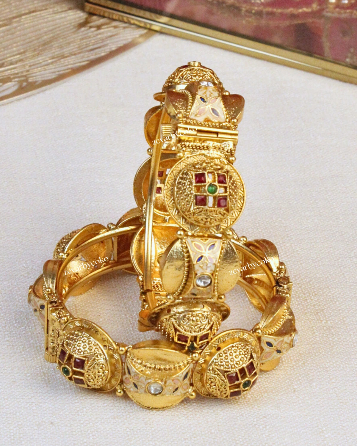 COKO's  Heritage Openable Bangles Set of 2- Manya