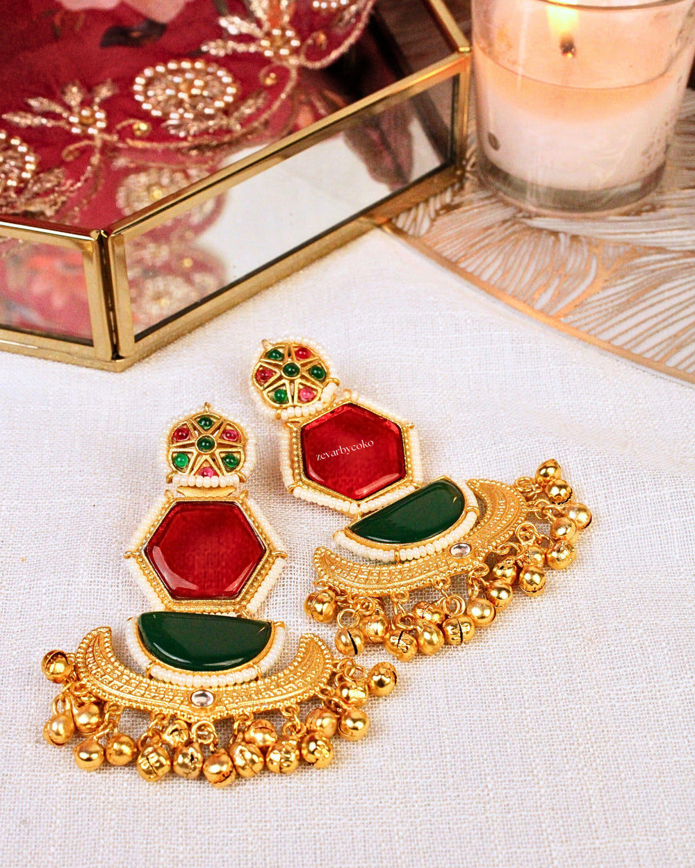 Anjali Kashmiri Jhumka Earrings
