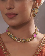 COKO's Sabya Inspired Navratna Necklace Set - Reeva