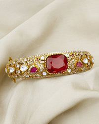 COKO's Moissanite Polki Kundan openable Bangle - Hans