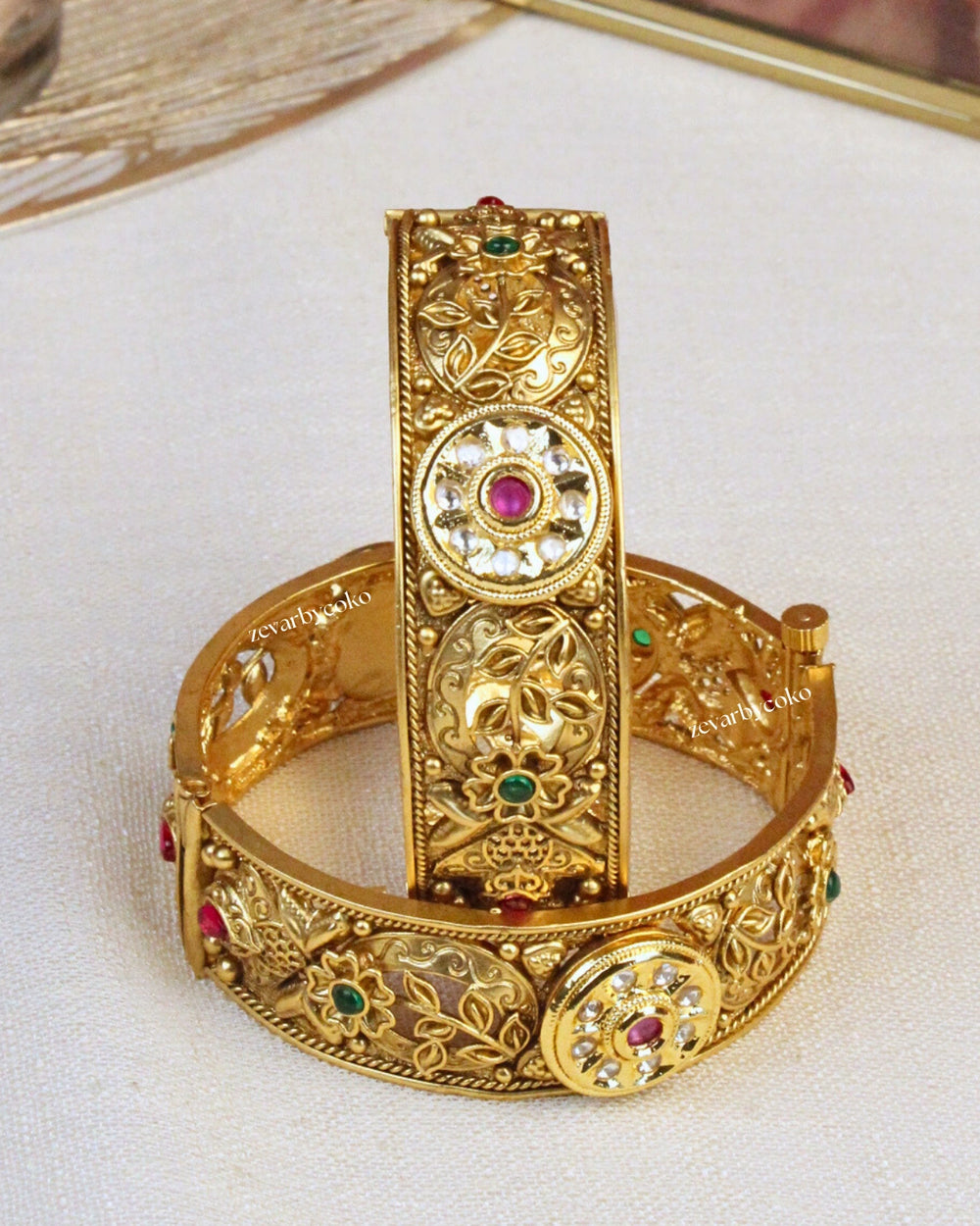 COKO's  Heritage Openable Bangles Set of 2- Mahek