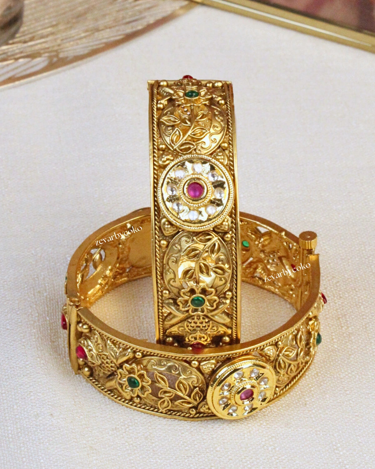 COKO's  Heritage Openable Bangles Set of 2- Mahek