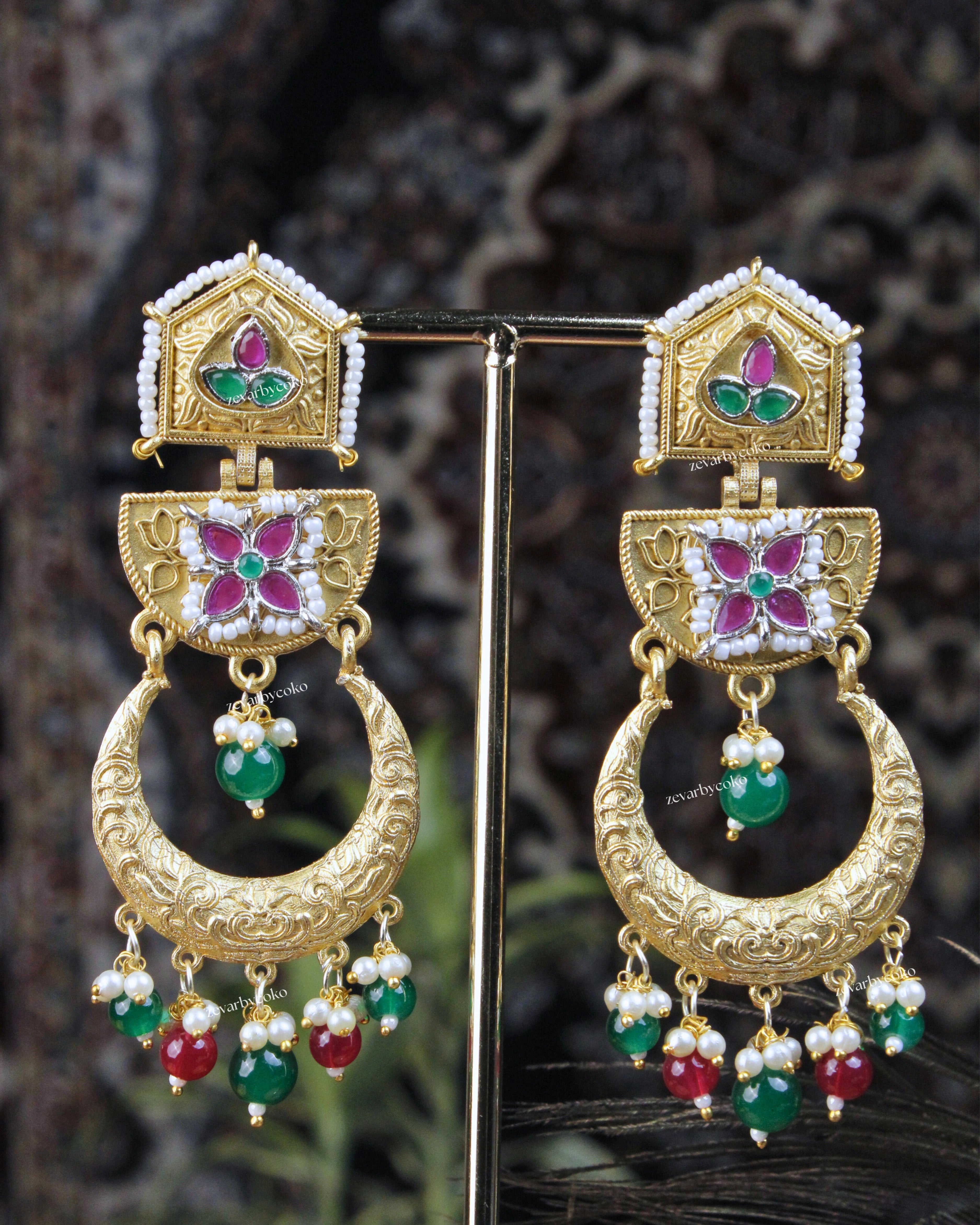 Bhakti Kashmiri Jhumka Earrings