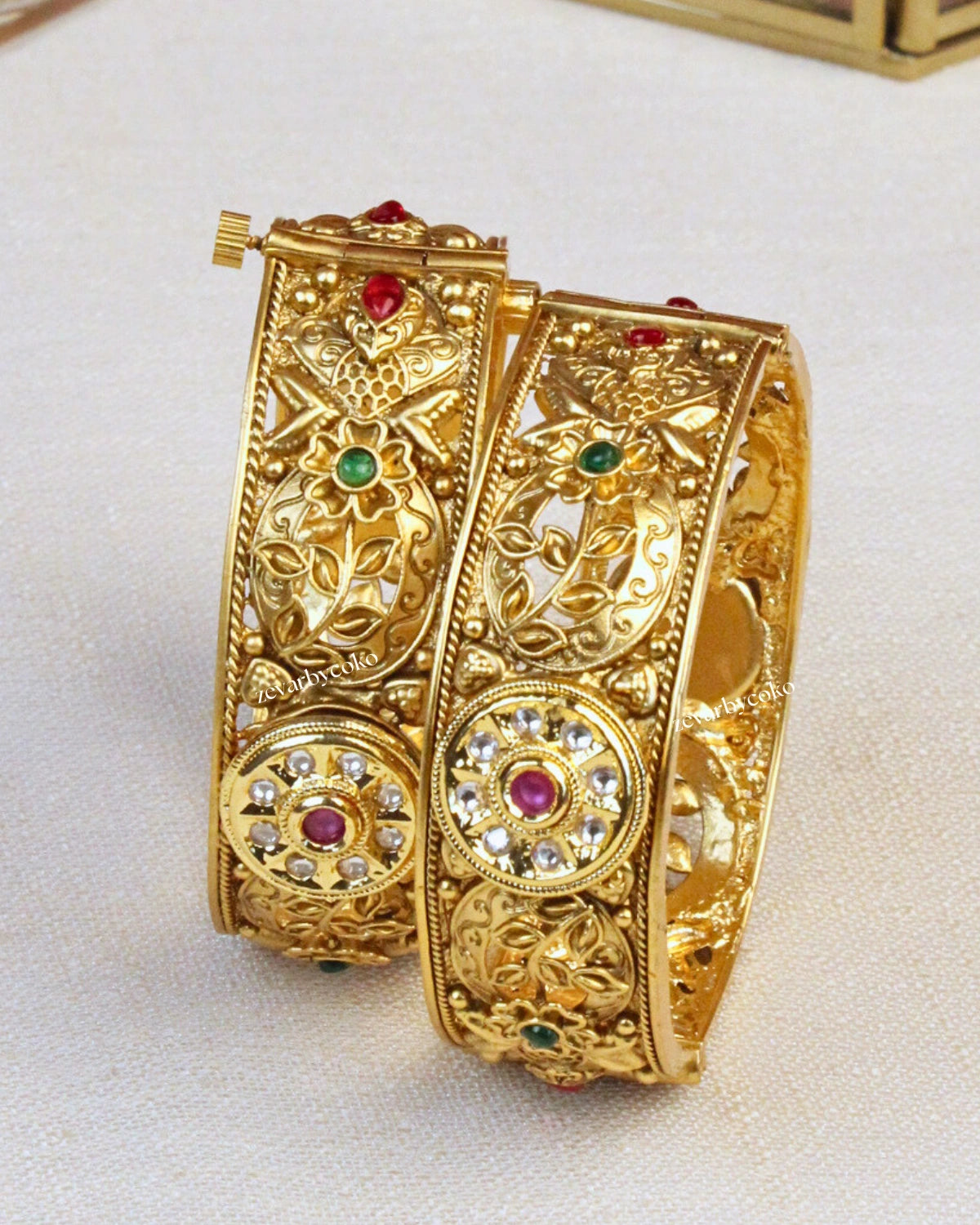 COKO's  Heritage Openable Bangles Set of 2- Mahek