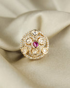 COKO's Kundan Polki Adjustable Ring -Runjhun
