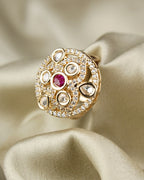 COKO's Kundan Polki Adjustable Ring -Runjhun