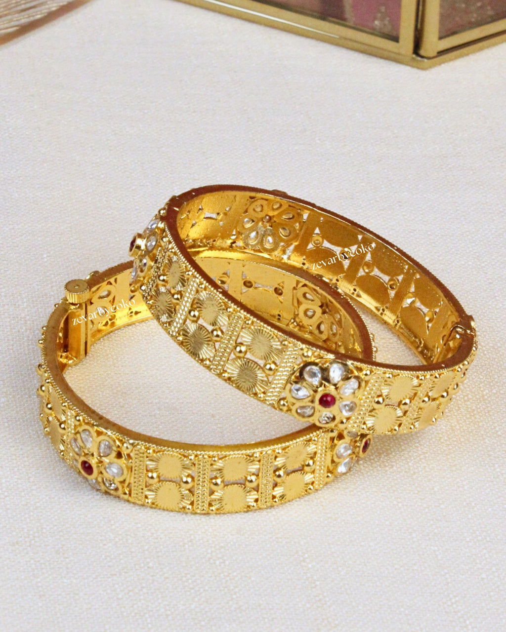 COKO's  Heritage Openable Bangles Set of 2- Megha