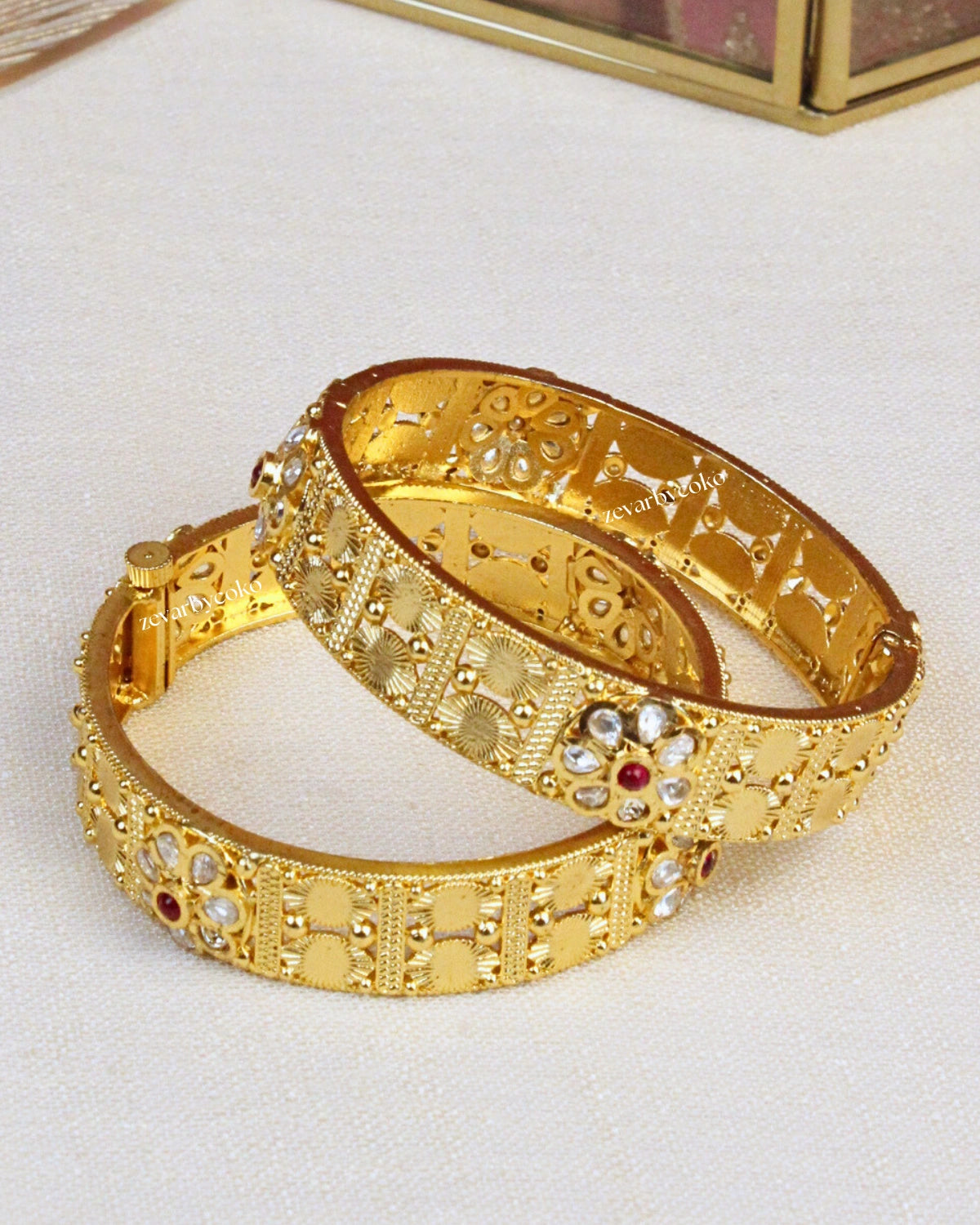 COKO's  Heritage Openable Bangles Set of 2- Megha