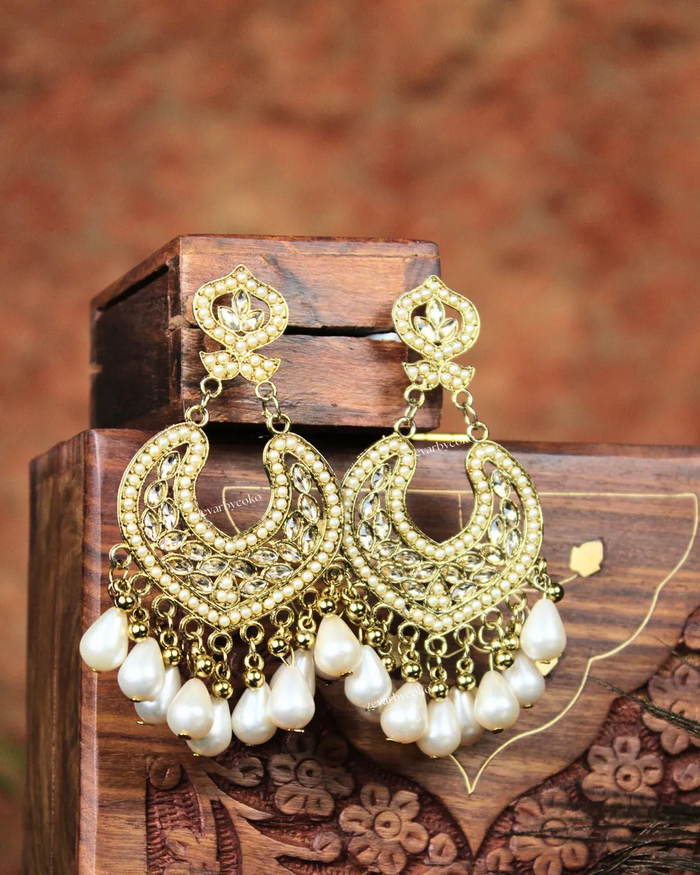 COKO's Chaandbali Jhumka Earrings- Gauri