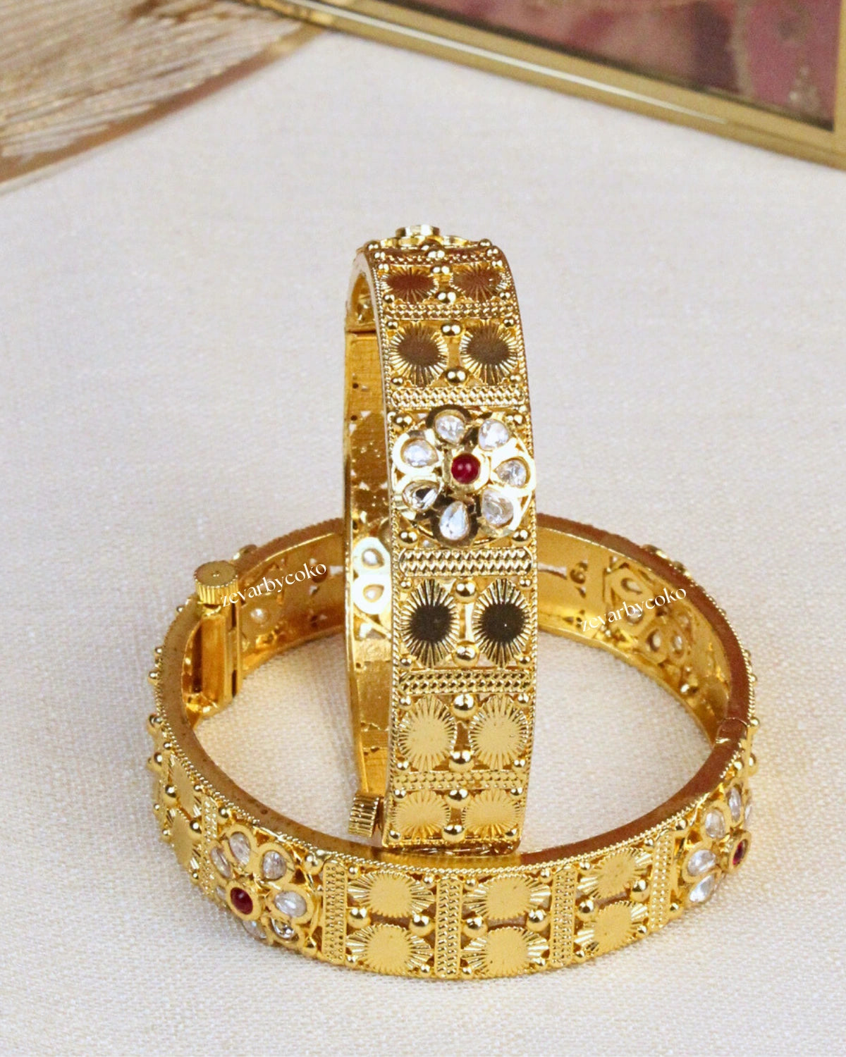 COKO's  Heritage Openable Bangles Set of 2- Megha