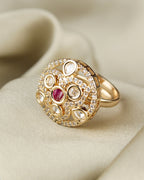 COKO's Kundan Polki Adjustable Ring -Runjhun