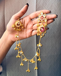Bhavana Kashmiri  Kaanchain Jhumka Earrings