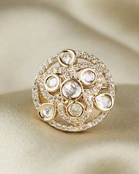COKO's Kundan Polki Adjustable Ring -Runjhun