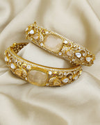 COKO's Moissanite Polki Kundan openable Bangle - Hans