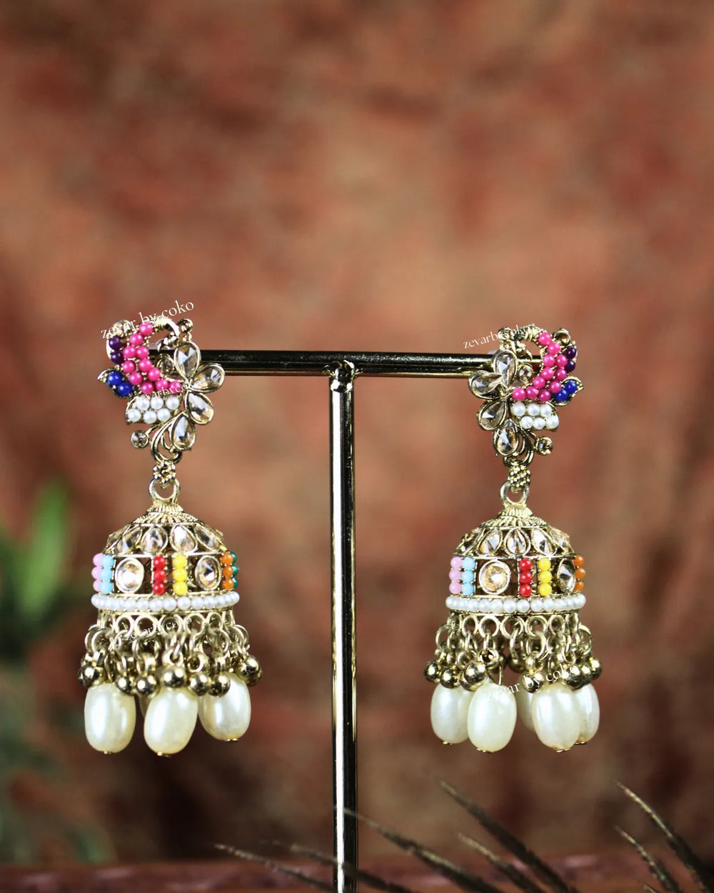 COKO's Chaandbali Jhumka Earrings- Gira
