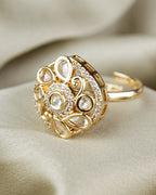 COKO's Kundan Polki Adjustable Ring-Reena
