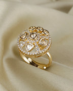 COKO's Kundan Polki Adjustable Ring- Roshni