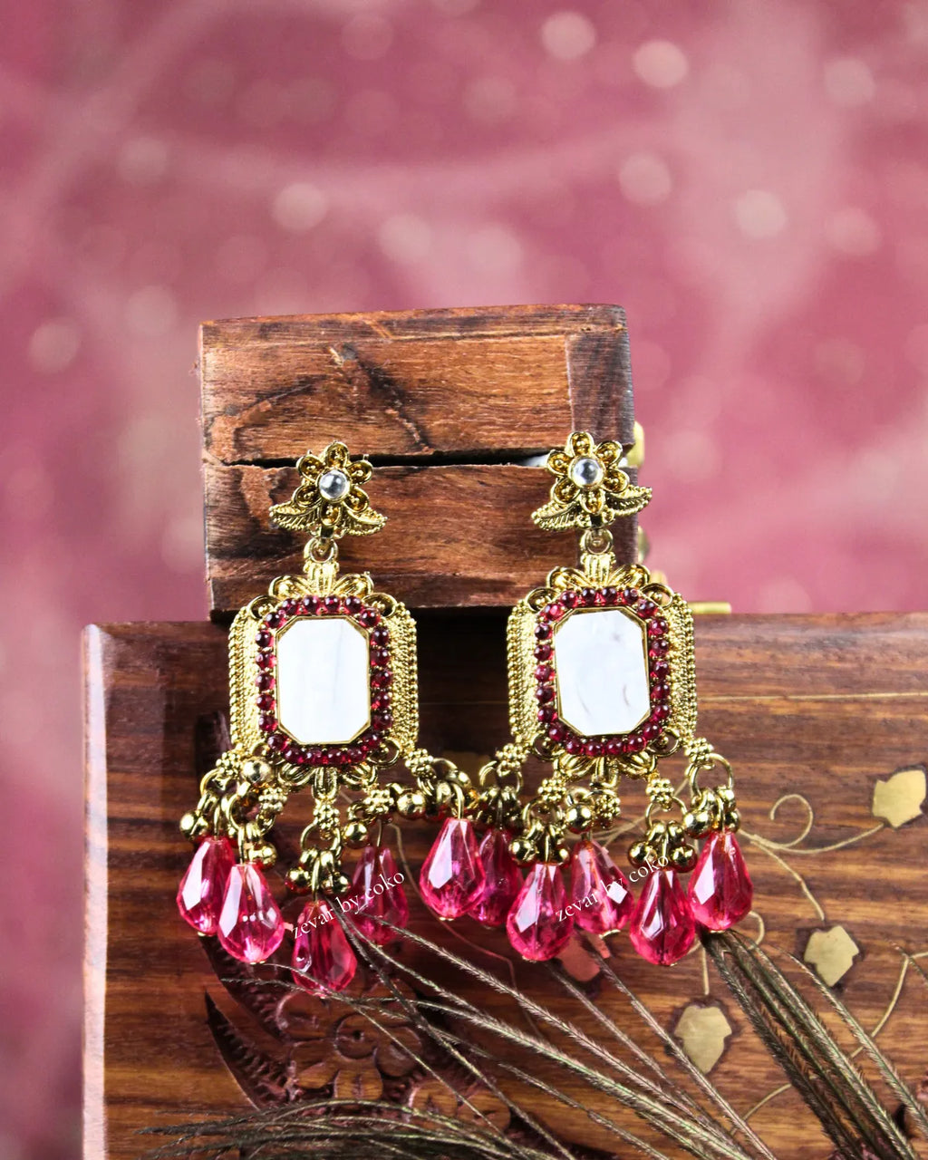 COKO's Chaandbali Jhumka Earrings- Ganga