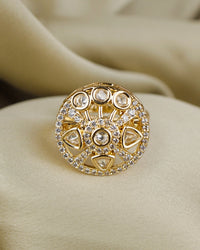 COKO's Kundan Polki Adjustable Ring- Roshni