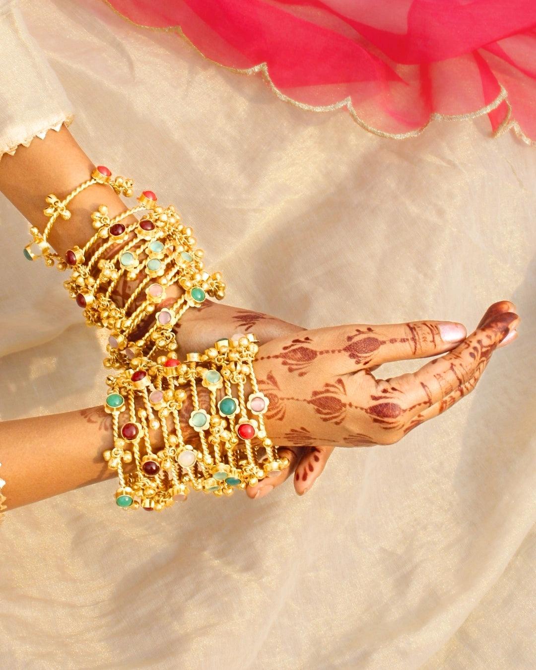 COKO's Stone Kashmiri Ghungroo Bangles