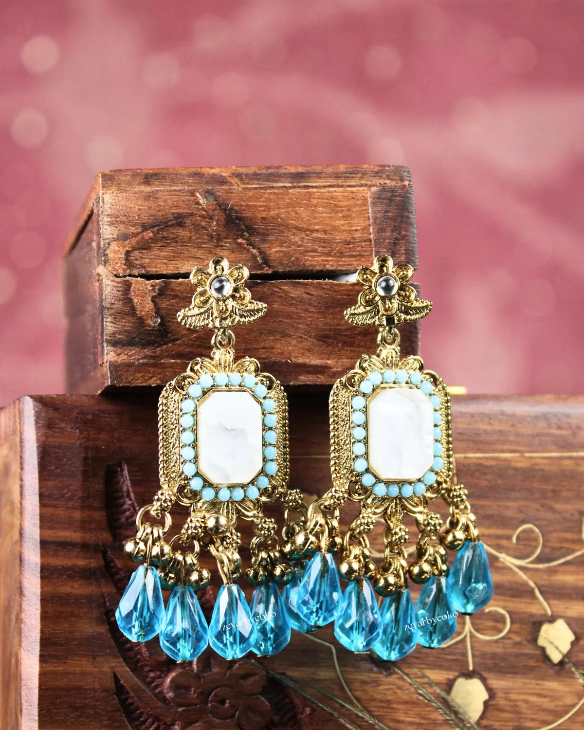 COKO's Chaandbali Jhumka Earrings- Ganga