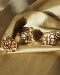 COKO's Kundan Polki Adjustable Ring- Rubina